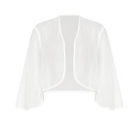 Bolero de gasa Women Chiffon Cardigan Bolero Shawls Cape Coat Wedding Bridal Party Dress Wraps Beach Vacation Cover Up para mujer(Ivory,XXXL)