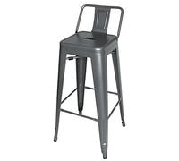 Bolero dm935 Bistro de Acero de Alta Taburete con Respaldo (4 Unidades)