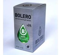 Bolero Drink 24 Bolsitas 3 gr gramos Palillos Frutas Preparado Polvo Soluble para Bebidas Frescas en Agua Producto, 72 gramos Edulcorado con Stevia (Apple)
