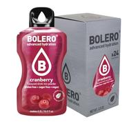 Bolero Drink 24 bolsitas 3 gr Sticks Frutas Preparado Polvo Soluble Para Bebida Fresca en Agua Producto, 72 gramos endulzado con stevia (Cranberry)
