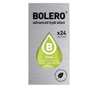Bolero Drink - 24 bolsitas de 3 g de fruta preparada en polvo soluble para bebida fresca en agua, 72 gramos endulzado con stevia (lima)