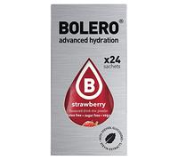 Bolero Drink - 24 bolsitas de 3 g de fruta preparada en polvo soluble para bebida fresca en agua, 72 gramos endulzado con stevia (plátano y fresa)