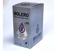 Bolero Drinks, 24 sobres de 3 gramos, sabor a fruta, preparación en polvo soluble en agua para bebidas frescas, 72 gramos, endulzado con stevia ((Té helado de fruta de la pasión)