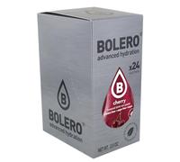 Bolero Drinks, 24 sobres de 3 gramos, sabor a fruta, preparación en polvo soluble en agua para bebidas frescas, 72 gramos, endulzado con stevia (Cereza)