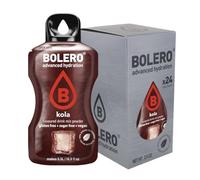 Bolero Drinks, 24 sobres de 3 gramos, sabor a fruta, preparación en polvo soluble en agua para bebidas frescas, 72 gramos, endulzado con stevia (Cola)