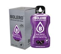 Bolero Bebida 24 bolsitas de 3 g g de fruta preparada en polvo soluble para bebida fresca en agua, 72 gramos endulzado con stevia (Acai Berry)
