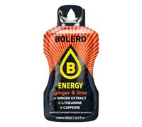 Bolero Energía | Bebida en polvo sin azúcar | Vegana y sin gluten | Para estilos de vida activos (12 x 14 g, jengibre y lima)