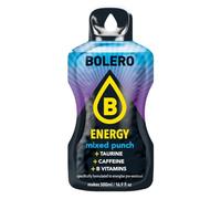 Bolero Energy - Bebida en polvo sin azúcar, vegana y sin gluten, para estilos de vida activos (12 x 14 g, ponche mixto)