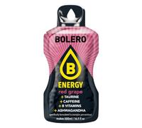 Bolero Energy - Bebida en polvo sin azúcar, vegana y sin gluten, para estilos de vida activos (12 x 14 g, uva roja)