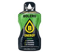 Bolero Energy - Bebida en polvo sin azúcar, vegana y sin gluten, para estilos de vida activos (12 x 14 g, manzana)