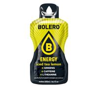 Bolero Energy - Bebida en polvo sin azúcar, vegana y sin gluten, para estilos de vida activos (12 x 14 g, té helado de limón)