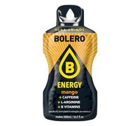 Bolero Energy - Bebida en polvo sin azúcar, vegana y sin gluten, para estilos de vida activos (12 x 14 g, mango)