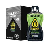 Bolero Energy - Bebida en polvo sin azúcar, vegana y sin gluten, para estilos de vida activos (12 x 7 g, kiwi, lima y pepino)