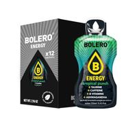 Bolero Energy - Bebida en polvo sin azúcar, vegana y sin gluten, para estilos de vida activos (12 x 7 g, ponche tropical)