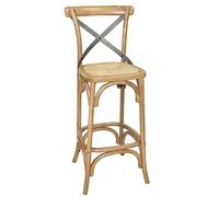 Bolero GG657 - Taburete de madera con respaldo para bar, cocina, desayuno