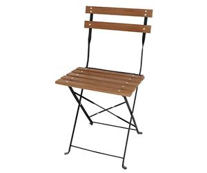 Bolero gj766 sintética madera Bistro silla, negro (Pack de 2)