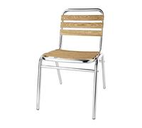 Bolero gk997 Bistro silla lateral, aluminio y ceniza (paquete de 4)
