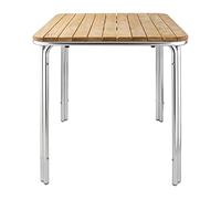 Bolero GL982 cuadrado de fresno y aluminio mesa