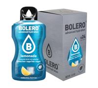 Bolero Drink - 24 bolsitas de 3 g de fruta preparada en polvo soluble para bebida fresca en agua, 72 gramos endulzado con stevia (Lemonade)