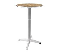 Bolero MDF2 - 2-4cl mesita auxiliar de parte superior de fresno, 600 mm de diámetro