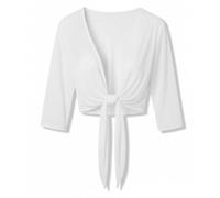 Bolero Mujer Festivo Gasa Manga Corta Chaqueta Bolero Elegante Chaqueta Bolero Frente Abierto Ligera Chaqueta de Hombro Manta Capa de Hombro Casual Chaqueta de Verano Blazer Shrugs Top para Vestido, O