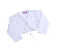 Bolero para bebé de BabyPrem, para niñas, de 0 a 24 meses, 56/96 cm, color rosa y blanco Blanco 6-9 Meses (68/74 cm)