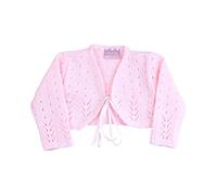 Bolero para bebé de BabyPrem, para niñas, de 0 a 24 meses, 56/96 cm, color rosa y blanco Rosa 3-6 Meses (62/68 cm)