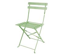 Bolero Perth FT270 - Sillas plegables de acero, estilo pavimento verde claro, para interiores y exteriores, jardines, eventos, bodas (2 unidades)