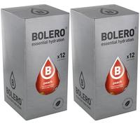 Bolero Preparado para Bebida Sabor Melocotón, Sin Azúcar, 24 Sobres, Edulcorado con Stevia