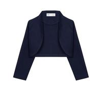 Bolerose Bolero Niña Manga 3/4 Cuello Alto, Azul Oscuro, 9-10 Años