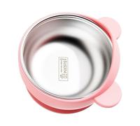 Boles con Ventosa para Bebé - Platos Con Ventosa Para Niños Con Inclinación De 15 Grados,Utensilios De Acero Inoxidable Para Comida Infantil En Casa O Viaje
