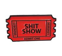 Boleto para el show de por Stickeroonie 1.25 pulgadas esmalte pin divertido humor sarcástico. Admite uno, S, Latón, Sin gemas.