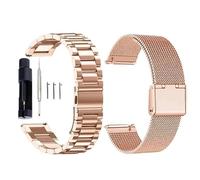 BOLEXA acero inoxidable correa reloj 14 16 18 20 22 24mm Quick Release Stainless Steel & Milanese Watch Strap Metal Folding Watch Buckle Universal Watch Accessories(2pcs-Rose Gold,14mm)