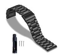 BOLEXA acero inoxidable correa reloj 14 16 18 20 22 24mm Quick Release Stainless Steel & Milanese Watch Strap Metal Folding Watch Buckle Universal Watch Accessories(negro,22mm)