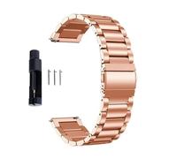 BOLEXA acero inoxidable correa reloj 14 16 18 20 22 24mm Quick Release Stainless Steel & Milanese Watch Strap Metal Folding Watch Buckle Universal Watch Accessories(Rose Gold,24mm)