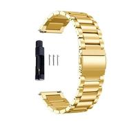 BOLEXA acero inoxidable correa reloj 14 16 18 20 22 24mm Quick Release Stainless Steel & Milanese Watch Strap Metal Folding Watch Buckle Universal Watch Accessories(Gold,14mm)