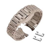 BOLEXA acero inoxidable correa reloj Codo curvo + Correa de acero inoxidable de doble propósito con cabeza plana 12 14 16 18 19 20 22 24 mm Correa de reloj de metal (Color : Silver, Size : 19mm)