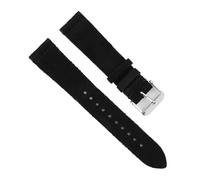 BOLEXA Correa de reloj de cuero de ante Retro, accesorios de pulsera de repuesto de 18mm, 20mm, 22mm y 24mm(negro,22mm)