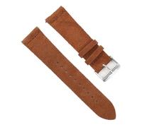 BOLEXA Correa de reloj de cuero de ante Retro, accesorios de pulsera de repuesto de 18mm, 20mm, 22mm y 24mm(marrón,22mm)