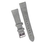 BOLEXA Correa de reloj de cuero de ante Vintage 18mm 20mm 22mm correa de reloj de liberación rápida accesorios de correa de pulsera(gris,22mm)