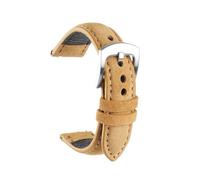 BOLEXA Correa de reloj de cuero de gamuza Correa de reloj suave retro Correa de reloj de liberación rápida Accesorios de reloj de repuesto(Light Brown,19mm)