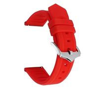 BOLEXA Correa de silicona Correa de reloj de silicona deportiva 16mm 18mm 19mm 20mm 21mm 22mm pulsera de liberación rápida correa de reloj de goma suave (Color : Red, Size : 16mm)