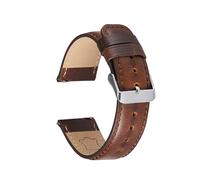 BOLEXA reloj correa de cuero Correa de reloj de cuero genuino con cera de aceite Vintage, pulsera de piel de vaca que cambia de Color de 20mm y 22mm, correa de muñeca clásica for hombres y mujeres(Dar