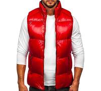 BOLF Hombre Chaleco acolchado con Capucha Cierre de Cremallera Chaqueta sin Manga Cazadora Plumifero Jacket Jogging Zip Outdoor Estilo Deportivo Mix 1U1