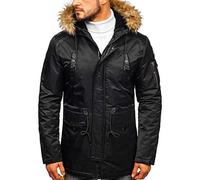 BOLF Hombre Chaqueta Parka De Invierno Cierre de Cremallera y Botones Ropa de Abrigo Jacket Cazadora Jacket Plumas Ocio Deporte Fitness Estilo Deportivo Mix 4D4