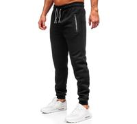 BOLF Hombre Pantalón Deportivo Pantalones De Chándal Jogger Pantalones Holgados de Algodón Entrenamiento Fitness Jogging Slim Fit Estilo Urbano JX6602 Negro M [6F6]