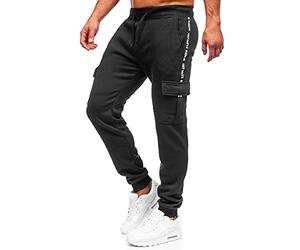 BOLF Hombre Pantalón Deportivo Pantalones De Chándal Jogger Pantalones Holgados de Deporte Running Entrenamiento Fitness Jogging Slim fit Estilo Urbano JX9395 Negro XL [6F6]