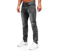 BOLF Hombre Pantalón Vaquero Jogger Denim Jeans de Algodón Pantalón de Mezclilla Rotos Trousers Outdoor Ocio Estilo Urbano MP0174GS Negro S [6F6]