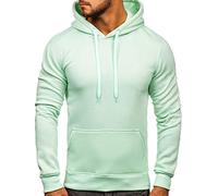 BOLF Hombre Sudadera con Capucha Pulóver Liso Blusa Sweater Hoodie Jersey Suéter Sweatshirt Outdoor Deporte Entrenamiento Básico Ocio Estilo Deportivo 2009 Menta XXL [1A1]