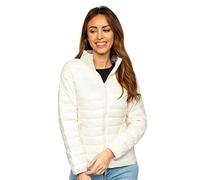 BOLF Mujer Chaqueta acolchada de Entretiempo Cierre de Cremallera Cazadora Ropa de Abrigo Plumas Transirable Cortavientos Jacket Outdoor Ocio Estilo Diario 1141 Beige L [D4D]